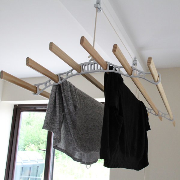 Rebrilliant Ceiling Pulley WallMounted Drying Rack Wayfair.co.uk